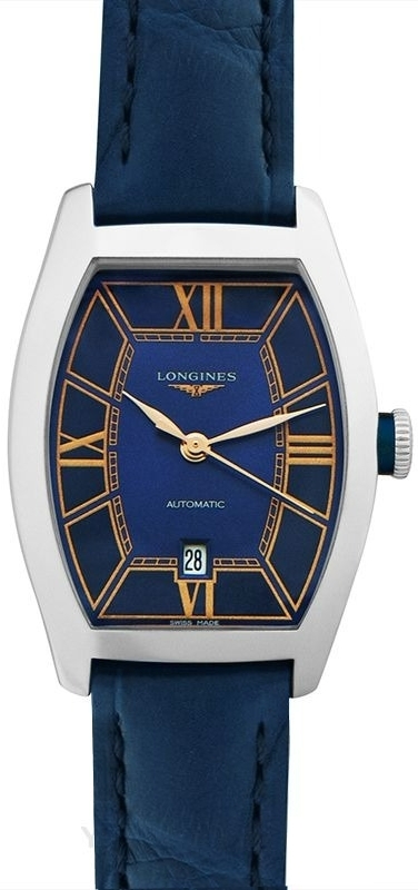 Longines Damklocka L2.142.4.96.2 Evidenza Blå/Läder - Longines