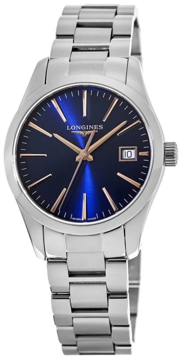Longines Damklocka L2.286.4.92.6 Conquest Classic Blå/Stål Ø29.5 mm - Longines