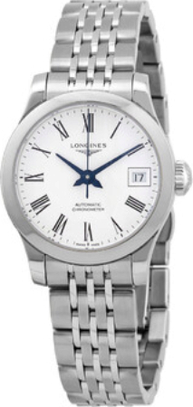 Longines Damklocka L2.320.4.11.6 Record Vit/Stål Ø26 mm - Longines