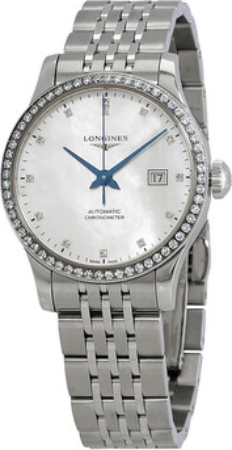 Longines Damklocka L2.321.0.87.6 Record Vit/Stål Ø30 mm - Longines