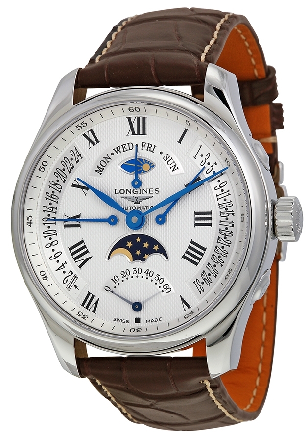 Longines Herrklocka L2.739.4.71.3 Master Silverfärgad/Läder Ø44 mm - Longines