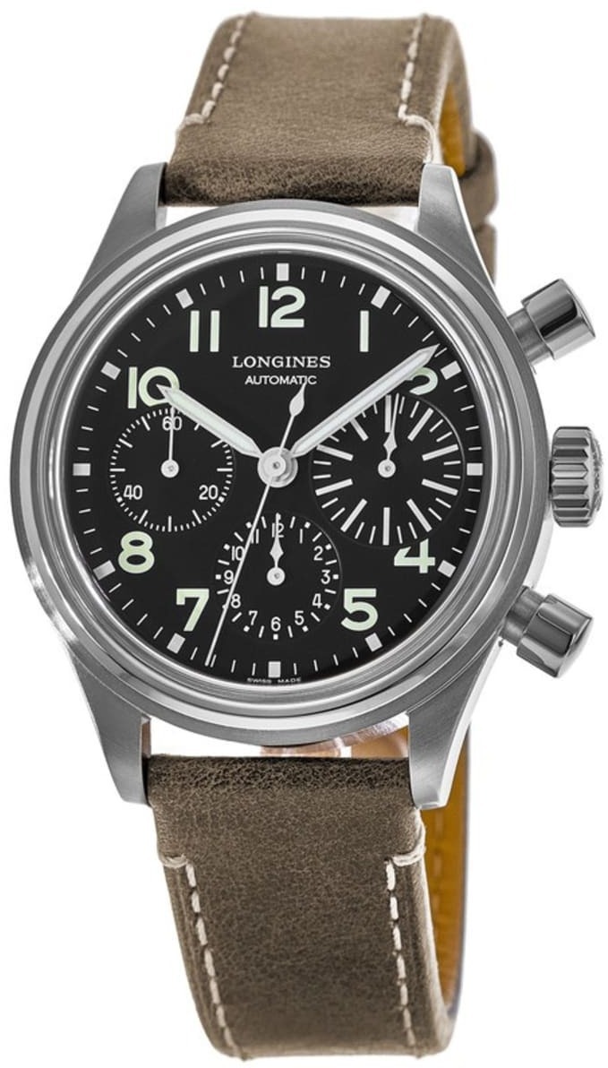 Longines Herrklocka L2.816.4.53.2 Avigation Big Eye Svart/Läder Ø41 - Longines
