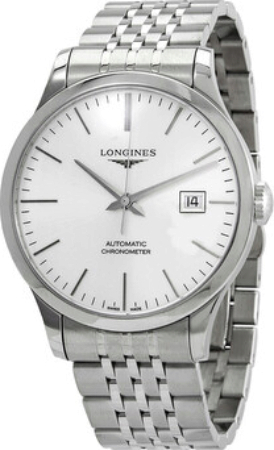 Longines Herrklocka L2.821.4.72.6 Record Silverfärgad/Stål Ø40 mm - Longines