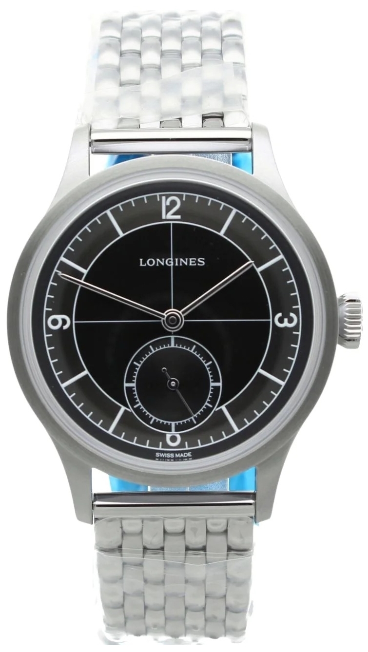 Longines Herrklocka L2.828.4.53.6 Heritage Classic Svart/Stål Ø38.5 - Longines