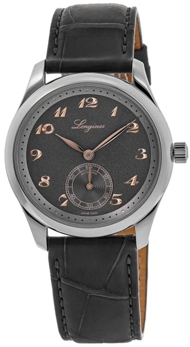 Longines L2.843.4.63.2 Master Collection Grå/Läder Ø38.5 mm - Longines