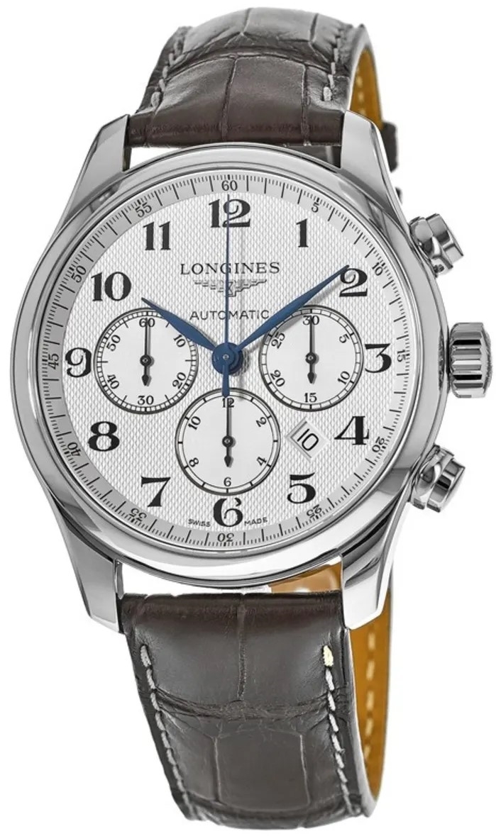 Longines Herrklocka L2.859.4.78.3 Master Silverfärgad/Läder Ø44 mm - Longines