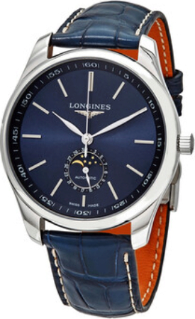 Longines Herrklocka L2.919.4.92.0 Master Blå/Läder Ø42 mm - Longines