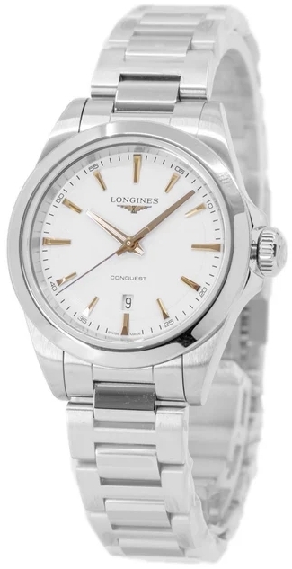 Longines Damklocka L3.350.4.12.6 Conquest Silverf&auml;rgad/St&aring;l &Oslash;30 mm