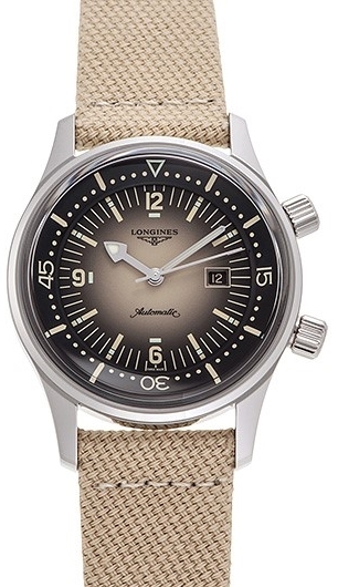 Longines Damklocka L3.374.4.30.2 Legend Diver Beige/Läder Ø36 mm - Longines