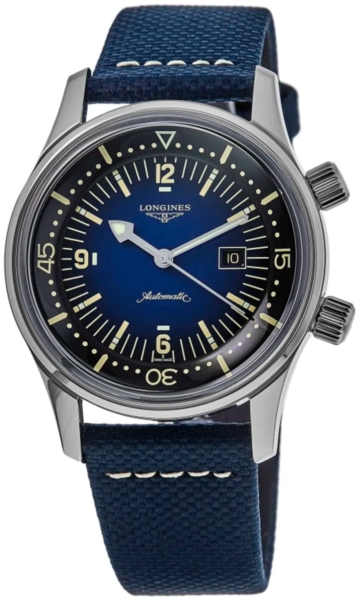 Longines L3.374.4.90.2 Legend Diver Blå/Textil Ø36 mm - Longines