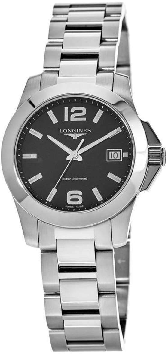Longines Damklocka L3.377.4.58.6 Conquest Svart/Stål Ø34 mm - Longines
