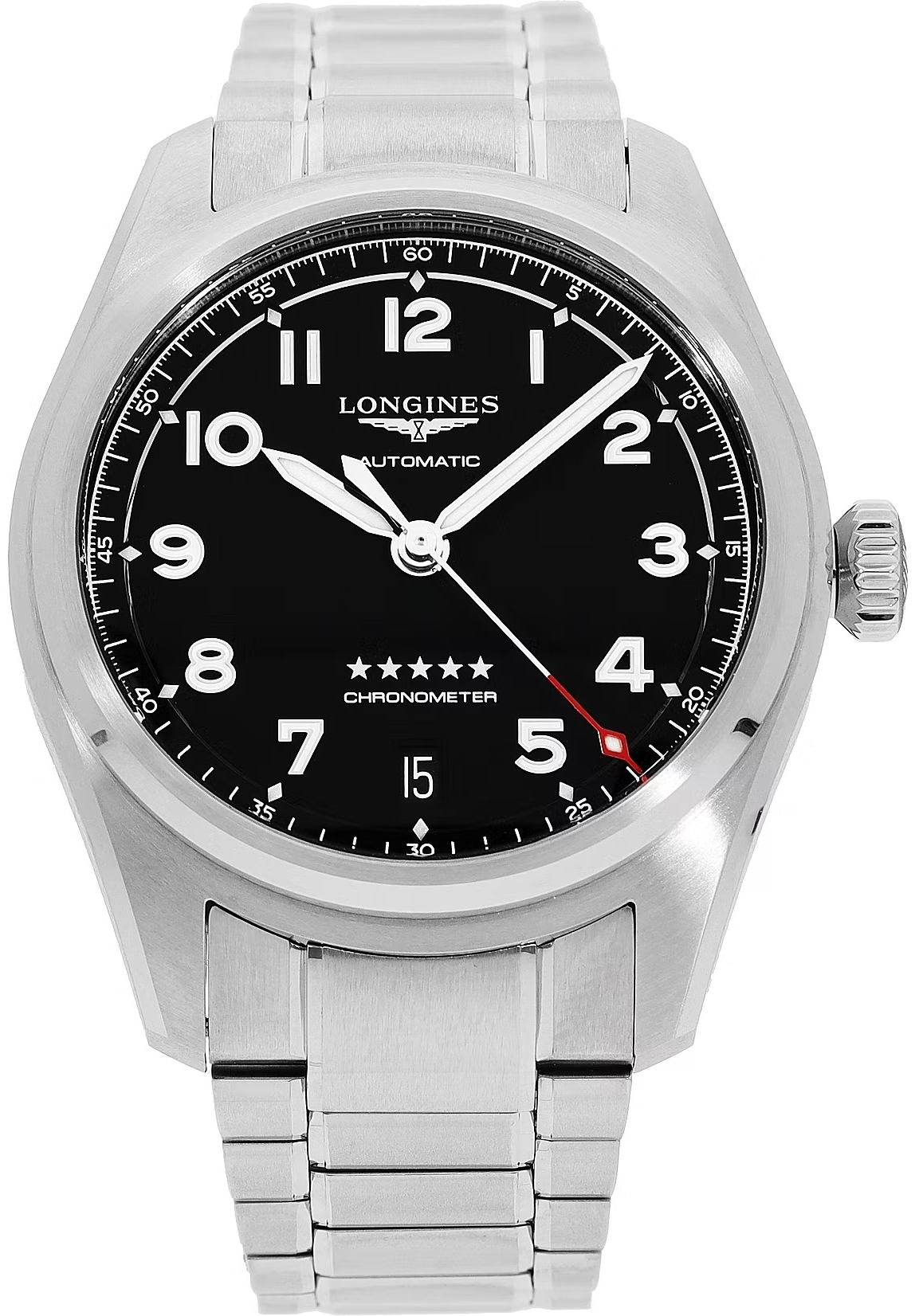 Longines L3.410.4.53.6 Spirit Svart/Stål Ø37 mm - Longines