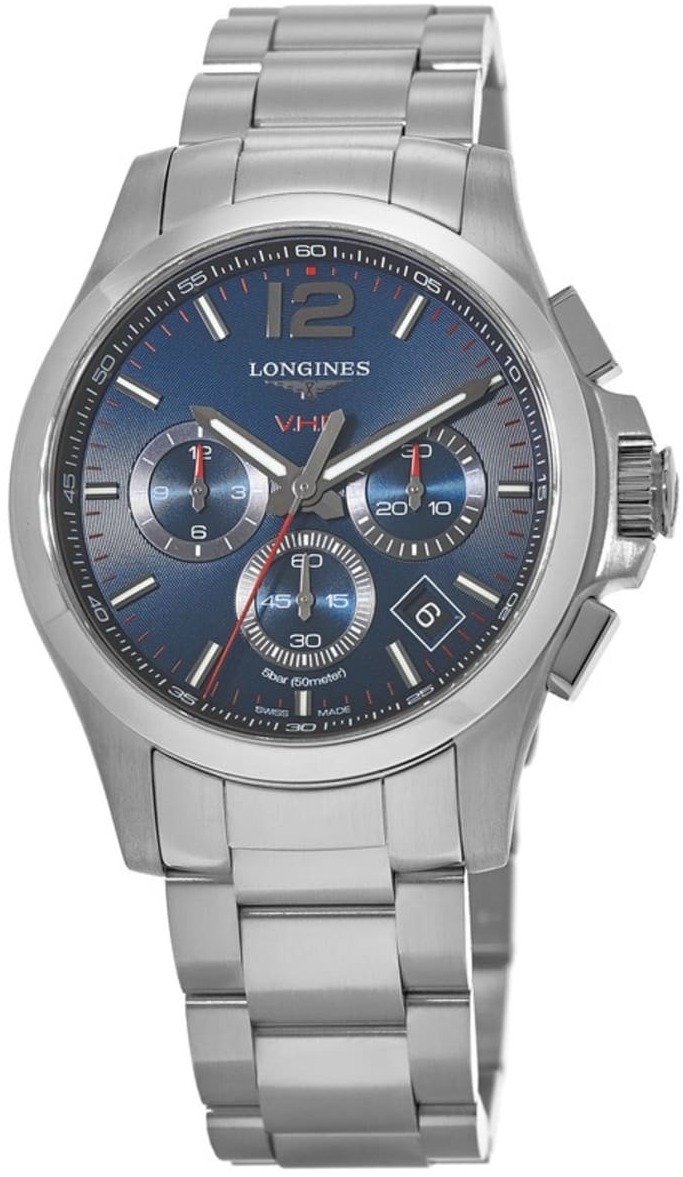Longines Herrklocka L3.717.4.96.6 Conquest V.H.P. Blå/Stål Ø42 mm - Longines