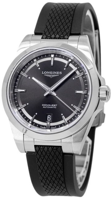 Longines Herrklocka L3.720.4.52.9 Conquest Svart/Gummi &Oslash;38 mm