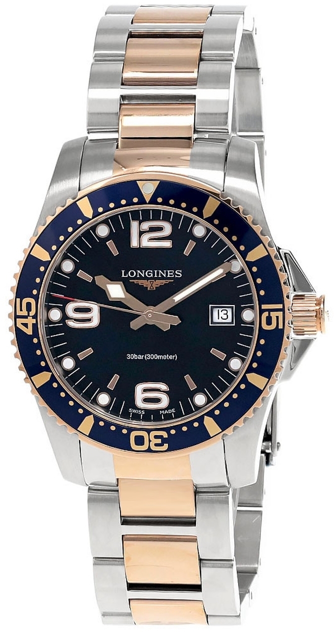 Longines Herrklocka L3.740.3.98.7 Hydroconquest Blå/Roséguldstonat - Longines