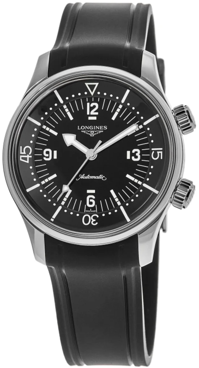 Longines Herrklocka L3.764.4.50.9 Legend Diver Svart/Gummi Ø39 mm - Longines