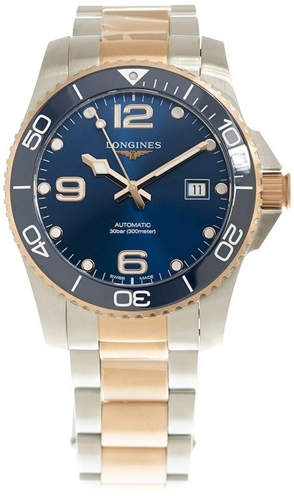 Longines Herrklocka L3.781.3.98.7 Hydroconquest Blå/Roséguldstonat - Longines
