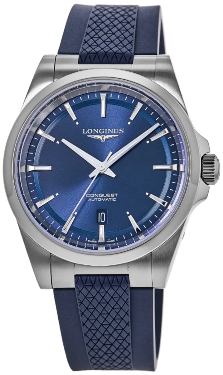Longines Herrklocka L3.830.4.92.9 Conquest Blå/Gummi Ø41 mm - Longines