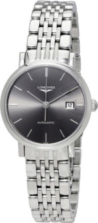 Longines Damklocka L4.310.4.72.6 Elegant Grå/Stål Ø29 mm - Longines