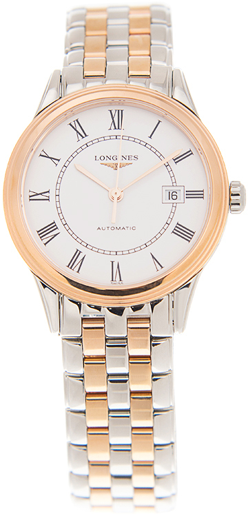 Longines Damklocka L4.374.3.91.7 Flagship Vit/Roséguldstonat stål - Longines