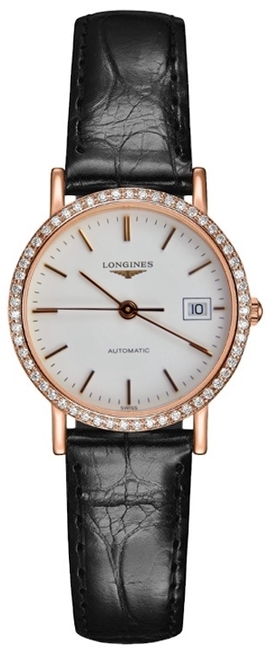 Longines Damklocka L4.378.9.12.4 Elegant Vit/Läder Ø27.2 mm - Longines