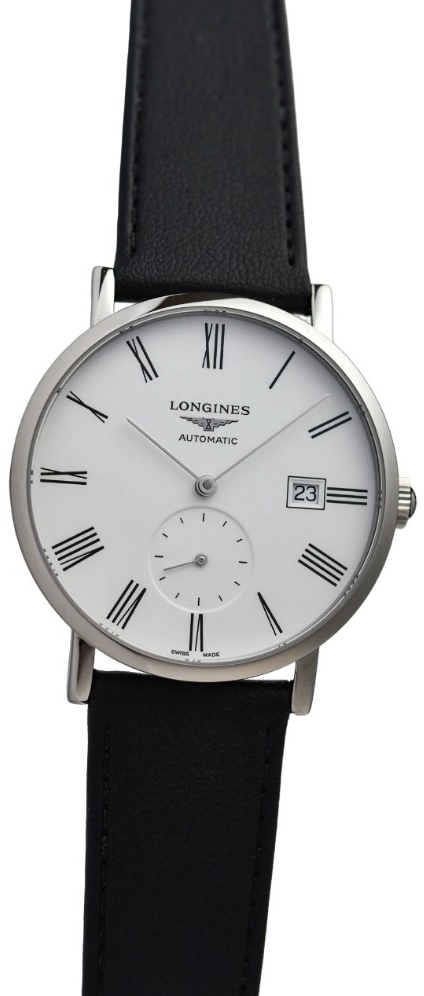 Longines L4.812.4.11.0 Elegant Vit/Läder Ø39 mm - Longines