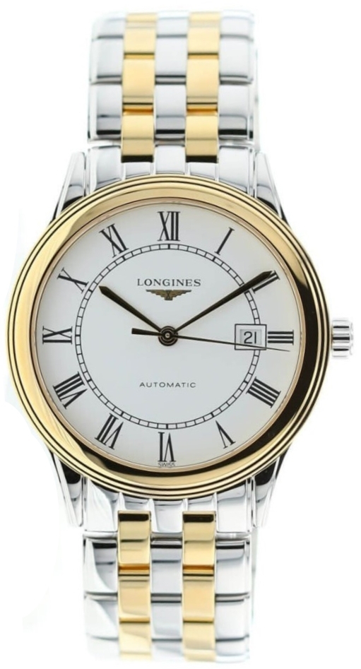 Longines Herrklocka L4.984.3.21.7 Flagship Vit/Gulguldtonat stål - Longines