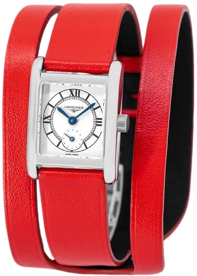 Longines Damklocka L5.200.4.75.0 Mini Turtleneck Silverf&auml;rgad/L&auml;der