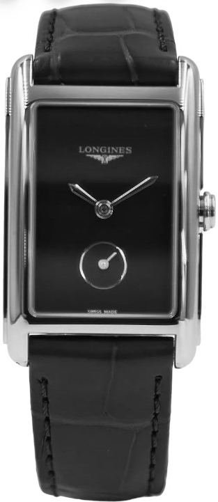 Longines Damklocka L5.512.4.50.2 Dolcevita Svart/Läder - Longines