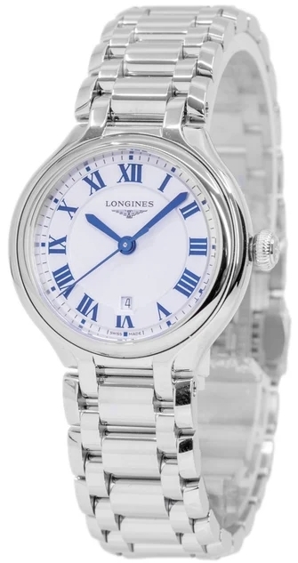 Longines Damklocka L8.142.4.71.6 Primaluna Silverf&auml;rgad/St&aring;l &Oslash;30 mm
