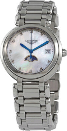 Longines Damklocka L8.116.4.87.6 Primaluna Vit/Stål Ø34 mm - Longines