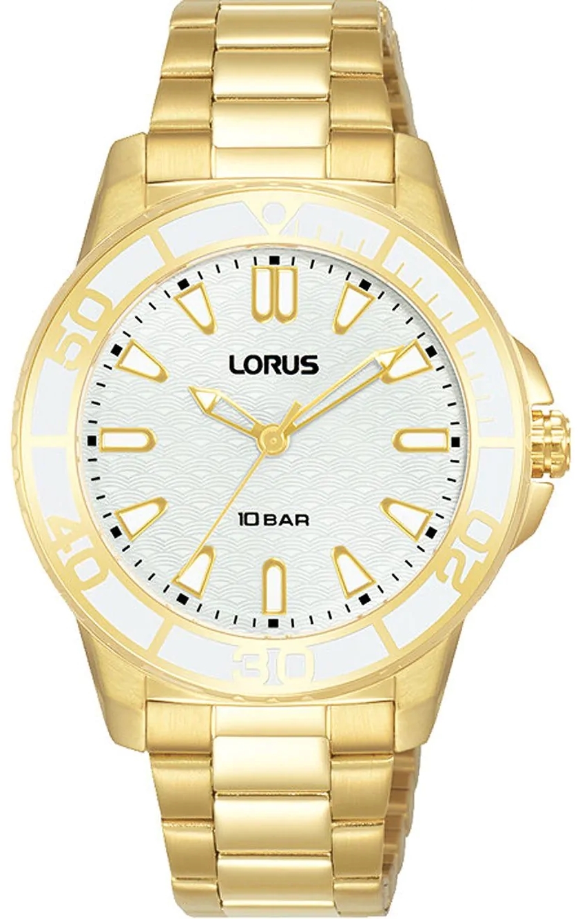 Lorus Damklocka RG256VX9 Sport Silverfärgad/Guldtonat stål Ø34 mm - Lorus