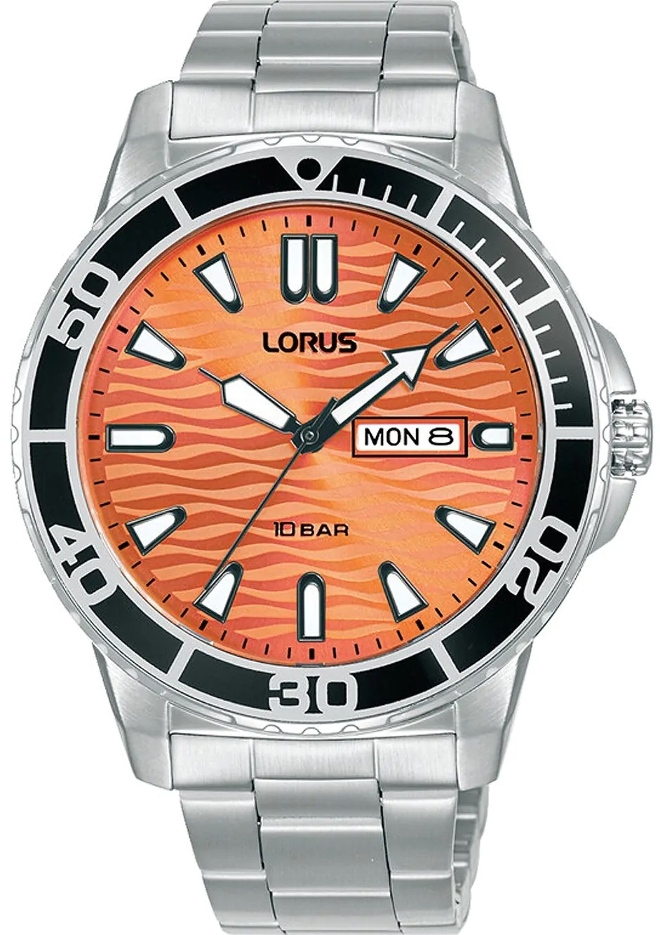Lorus Herrklocka RH361AX9 Sport Orange/Stål Ø42 mm - Lorus