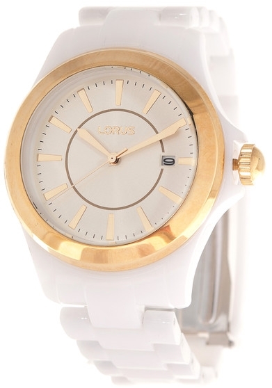 Lorus Damklocka RH976EX9 Guldtonad/Gummi Ø39 mm - Lorus