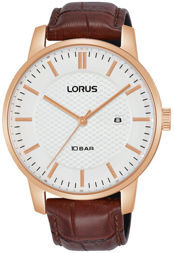 Lorus Herrklocka RH978NX9 Dress Vit/L&auml;der &Oslash;42 mm