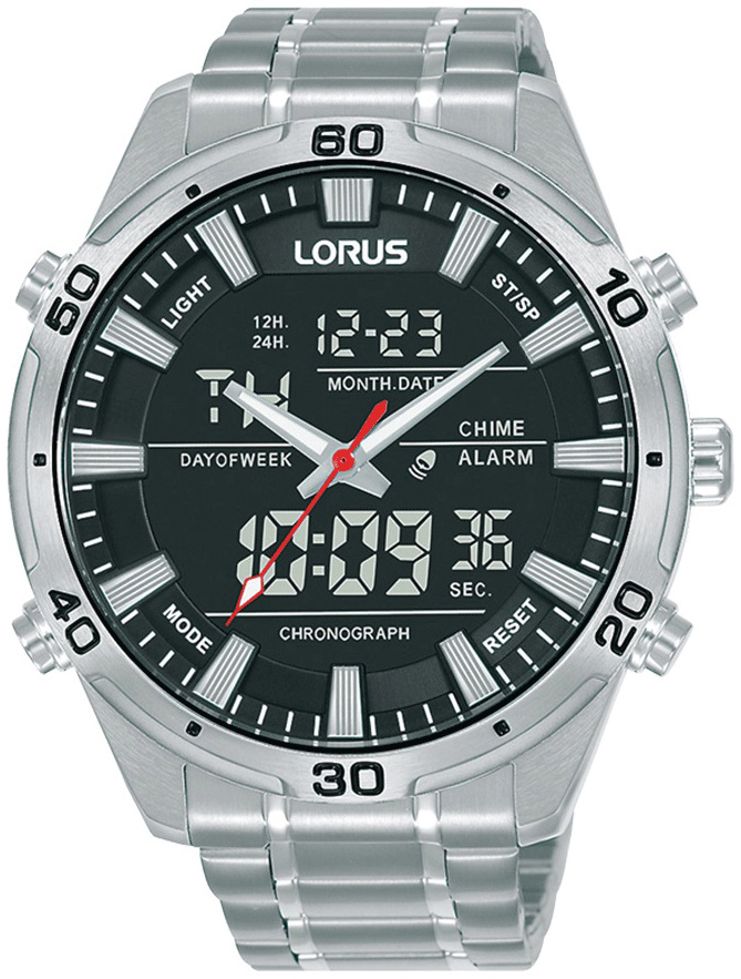 Lorus Herrklocka RW651AX9 Sport Svart/Stål Ø46 mm
