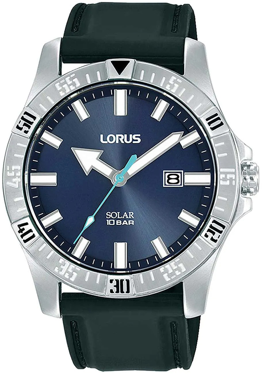 Lorus Herrklocka RX383AX9 Solar Blå/Gummi Ø42 mm