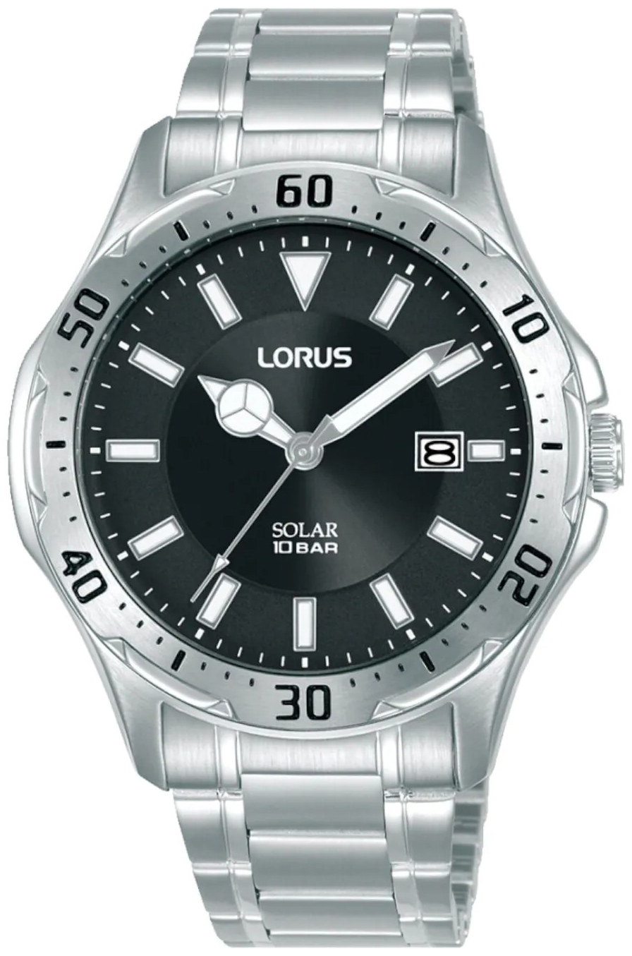 Lorus Herrklocka RX395AX9 Solar Svart/Stål Ø40 mm