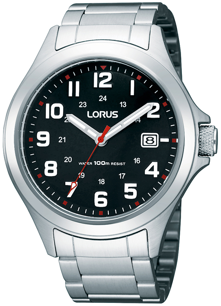 Lorus Herrklocka RXH01IX5 Svart/Stål Ø42 mm - Lorus