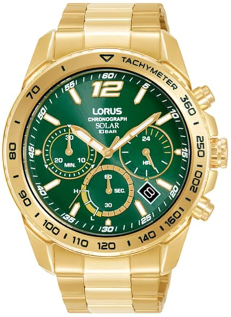 Lorus Herrklocka RZ514AX9 Sports Grön/Gulguldtonat stål Ø43.8 mm