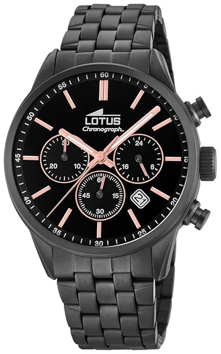 Lotus Herrklocka 18668/2 Chrono Svart/Stål Ø41.5 mm - Lotus