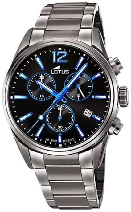 Lotus Herrklocka 18682/6 Chrono Svart/Stål Ø42 mm