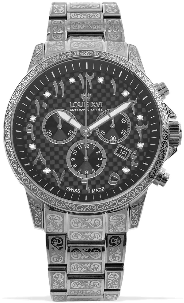Louis XVI Herrklocka LXVI1095 Palais Royale Arabic Svart/Stål Ø43 mm - Louis XVI