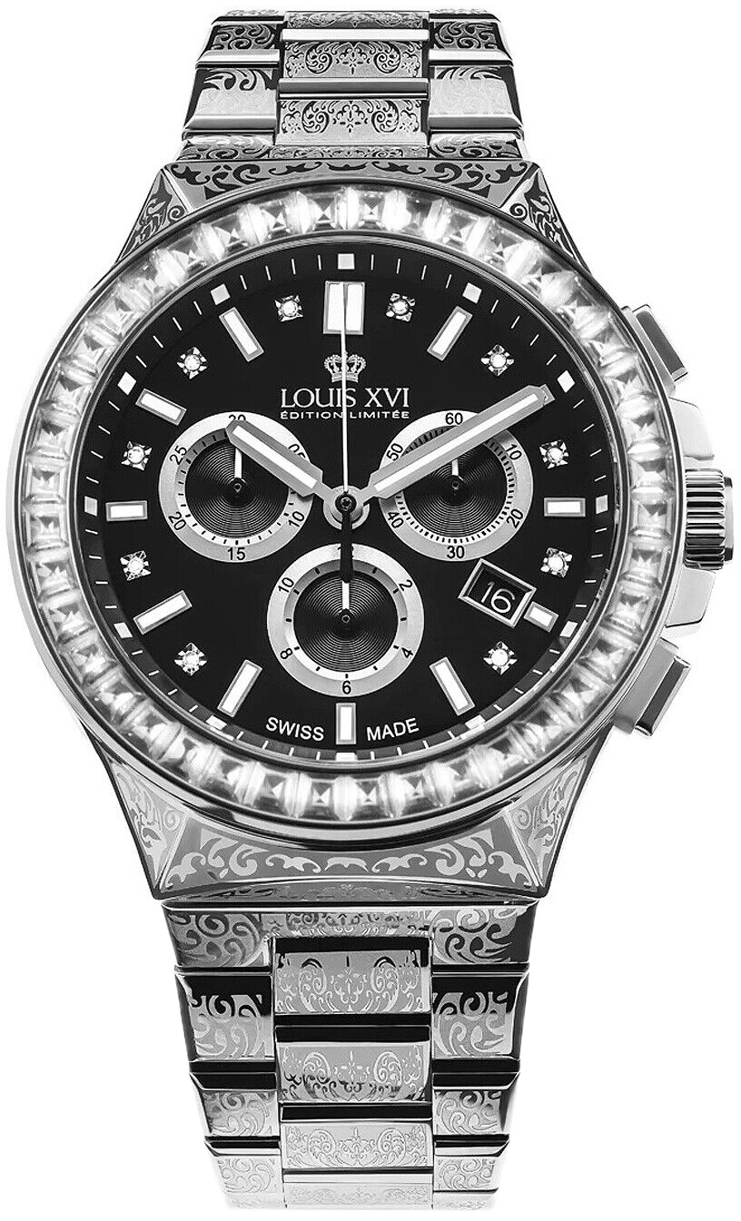 Louis XVI Herrklocka LXVI1217 Le Monarque Svart/Stål Ø42 mm - Louis XVI