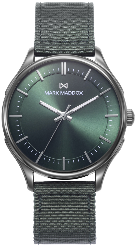 Mark Maddox Herrklocka HC1008-67 Greenwich Grön/Textil Ø41 mm - Mark Maddox
