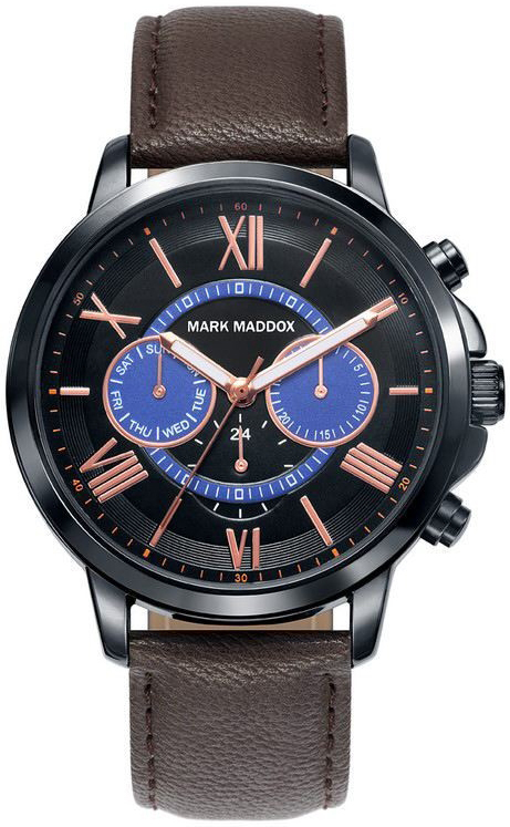 Mark Maddox Herrklocka HC6016-53 Classic Svart/Läder Ø42 mm - Mark Maddox