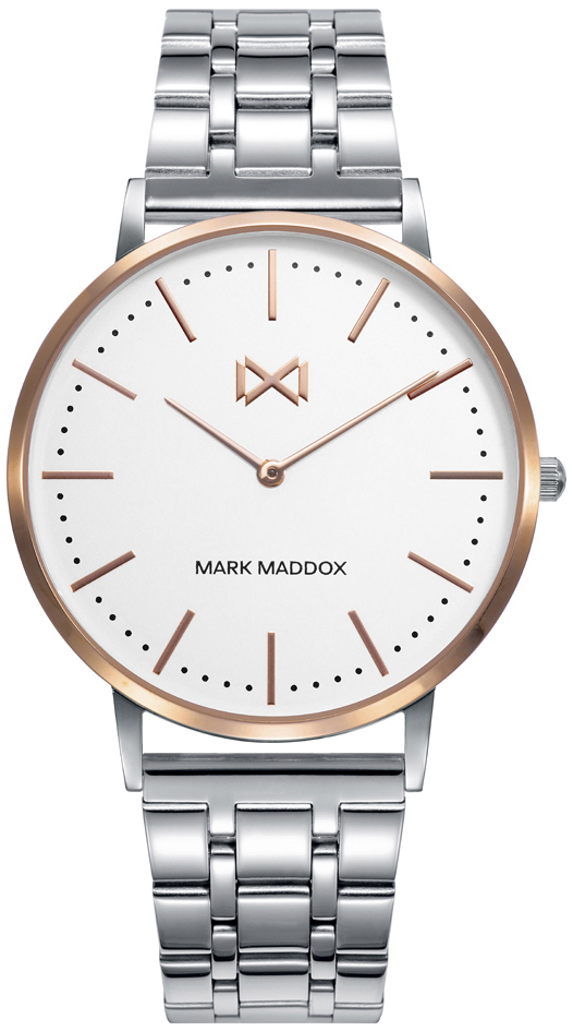 Mark Maddox Herrklocka HM7122-07 Greenwich Vit/St&aring;l &Oslash;41 mm