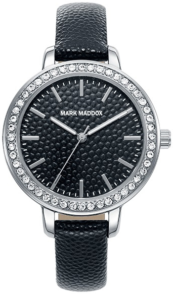Mark Maddox Damklocka MC6009-57 Classic Svart/Läder Ø36 mm - Mark Maddox