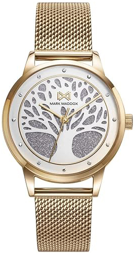 Mark Maddox Damklocka MM7143-27 Shibuya Silverfärgad/Gulguldtonat - Mark Maddox