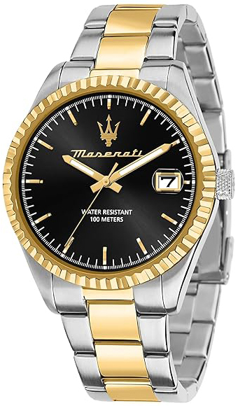 Maserati Herrklocka R8853100042 Lifestyle Svart/Gulguldtonat stål - Maserati
